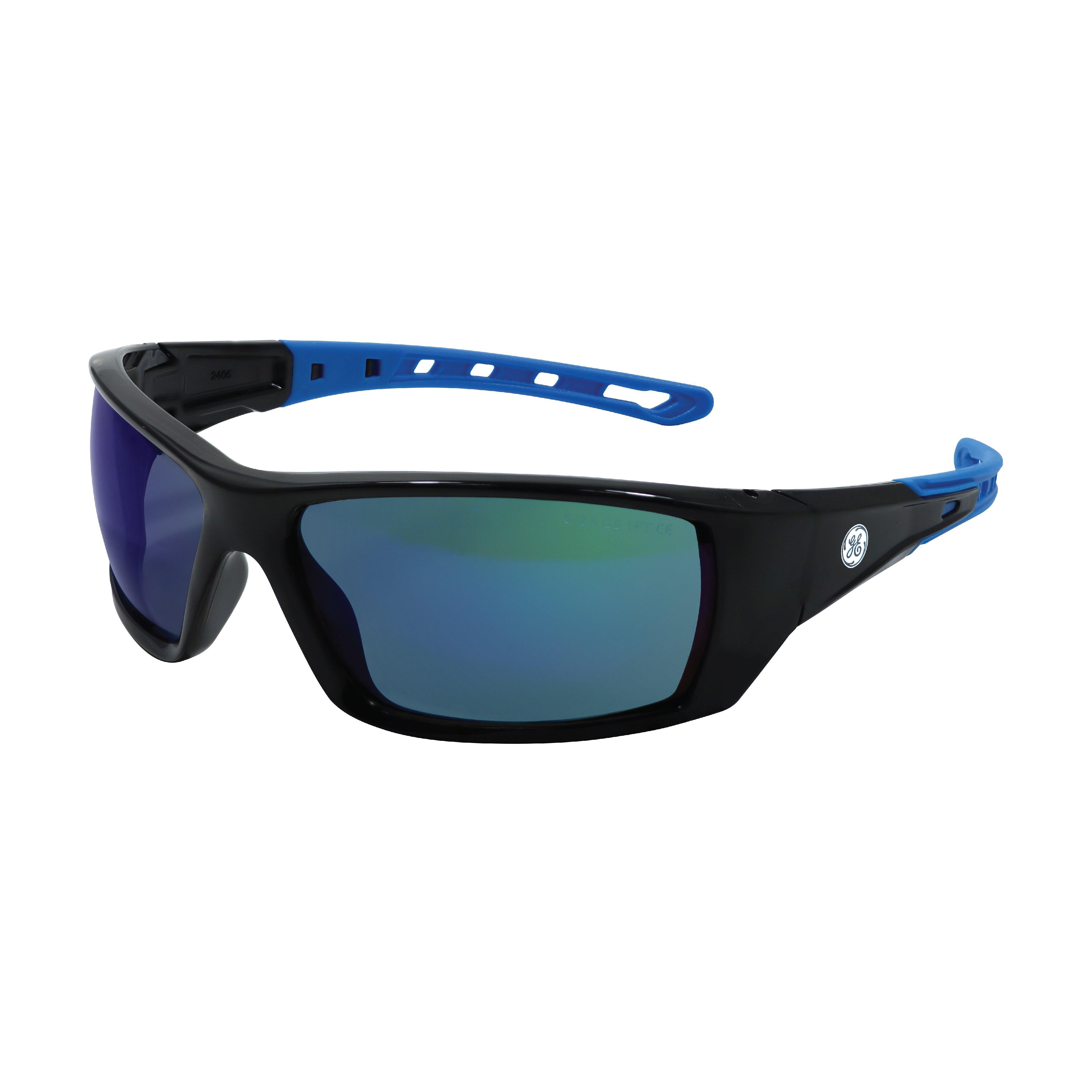 General Electric Full Frame Safety Glasses (04 Series) (Black/Blue)
