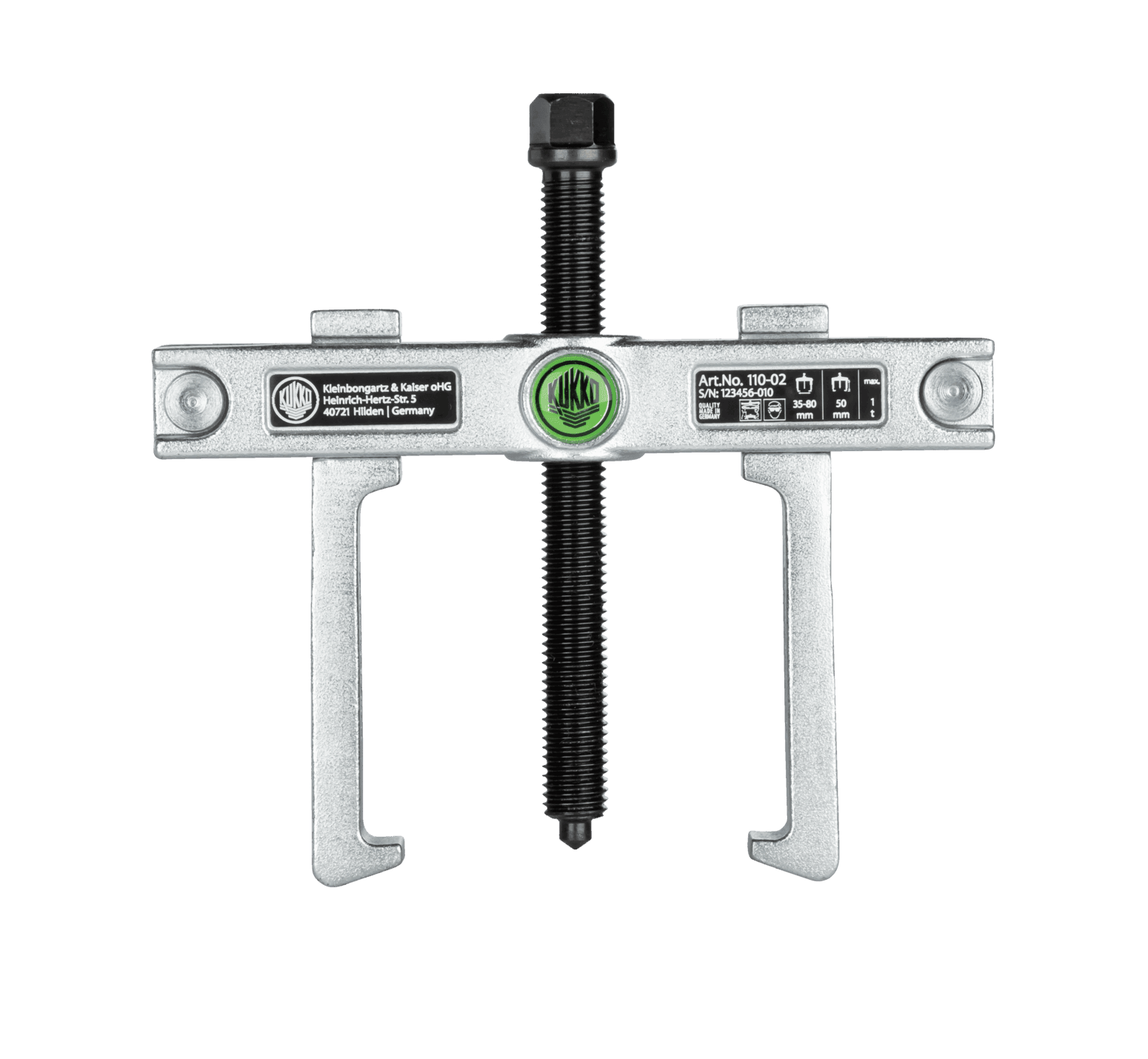 Kukko 110-02 2-arm universal puller "Techno" with safety pin - Apollo Industries llc