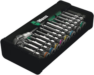 Wera 8100 SA 6 Zyklop Speed Ratchet Set, 1/4" drive, metric, 28 pieces (05004016001) - Apollo Industries