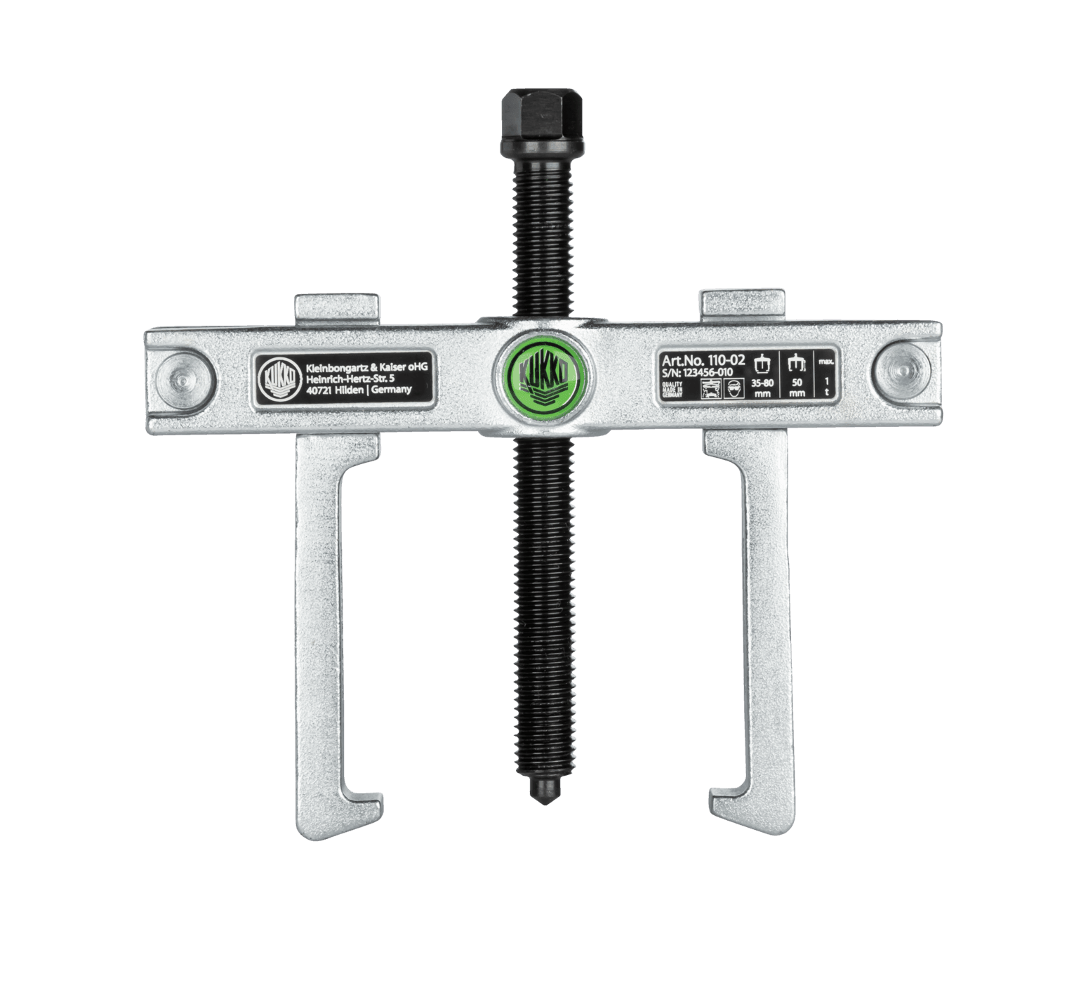 Kukko 110-20 2-arm universal puller "Techno" with safety pin - Apollo Industries