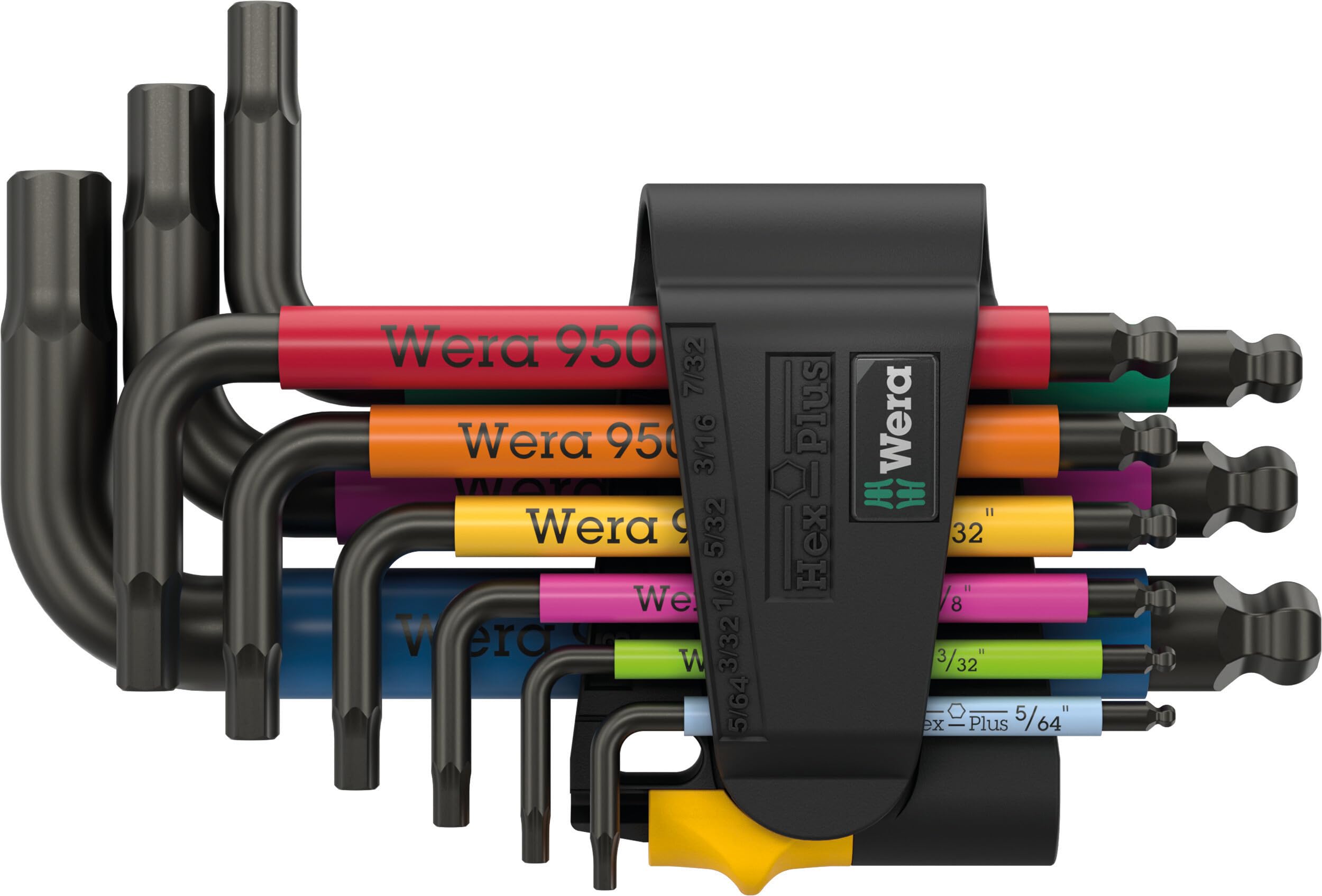 Wera 950/9 Hex-Plus Multicolour Imperial 3 L-key set, imperial, BlackLaser, 9 pieces (05022641001)