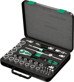 Wera 8100 SC 2 Zyklop Speed Ratchet Set, 1/2" drive, metric, 37 pieces (05003645001) - Apollo Industries