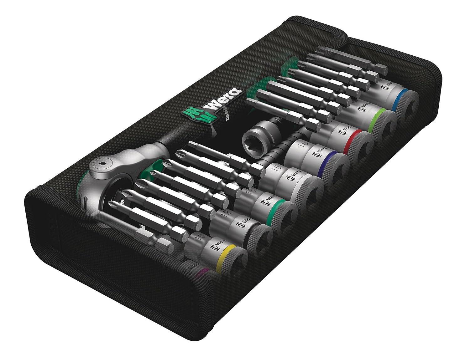 Wera 8100 SB 6 Zyklop Speed Ratchet Set, 3/8" drive, metric, 29 pieces (4013288173911) - Apollo Industries