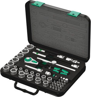 Wera 8100 SA 2 Zyklop Speed Ratchet Set, 1/4" drive, metric, 42 pieces (05003533001) - Apollo Industries