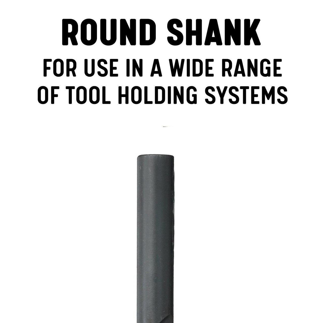A close up of the drill shank