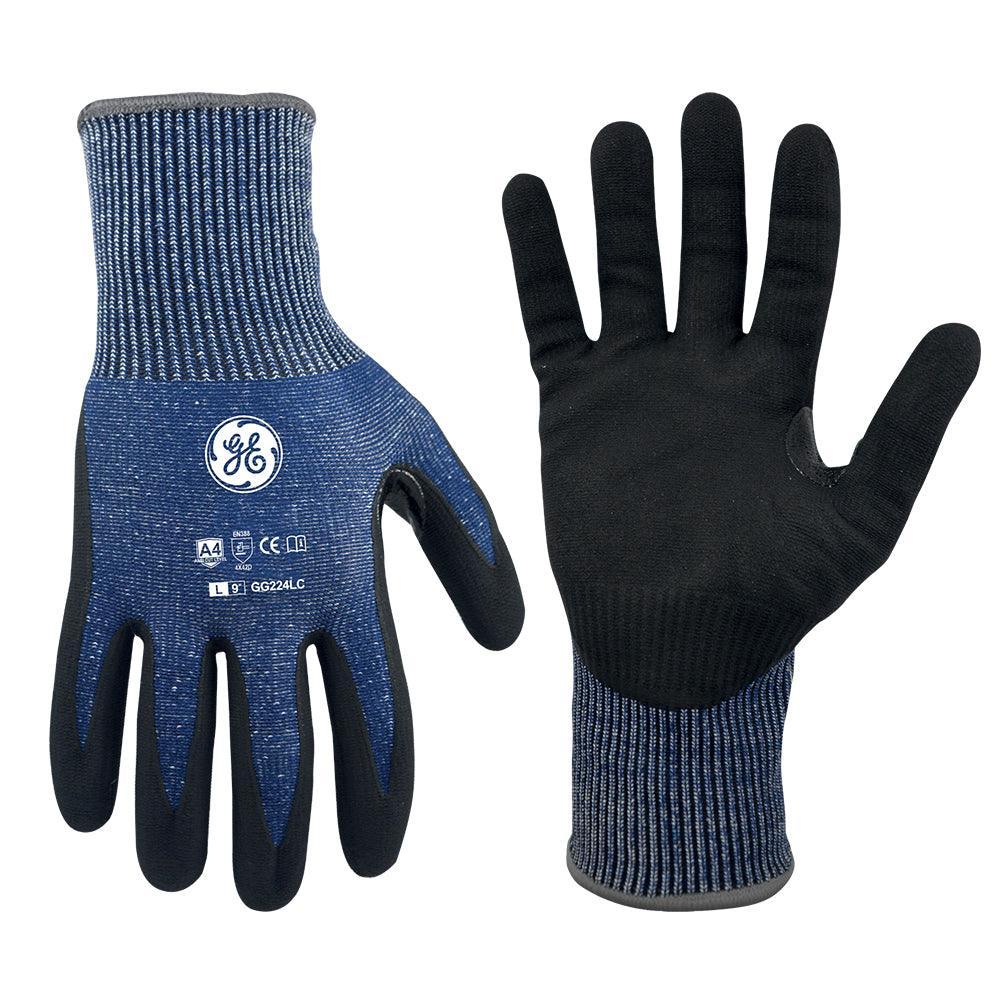 General Electric 13 GA Micro Foam Nitrile Dipped Gloves A4 cut resistant gloves - Apollo Industries