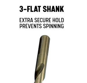 A close up of the drill shank