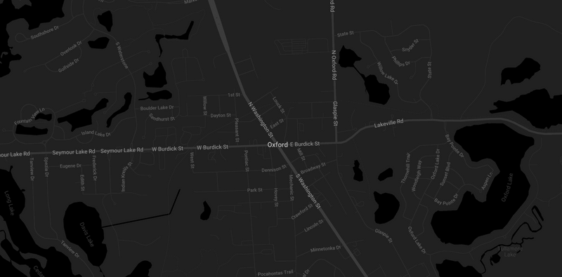 Map showing Oxford, Michigan