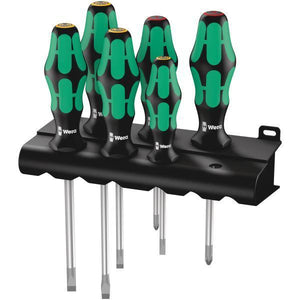 Wera 334/6 Rack Screwdriver set Kraftform Plus Lasertip and rack, 6 pieces (05105650001) - Apollo Industries