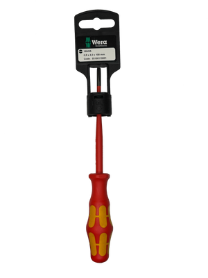 Wera 160ISS 0,8 X 4,0 X 100 MM HANG-TAG VDE INSULATED SCREWDRIVER 05100110001