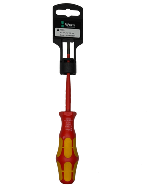 Wera 160IS 0,8 X 4,0 X 100 MM HANG-TAG VDE INSULATED SCREWDRIVER 05100116001