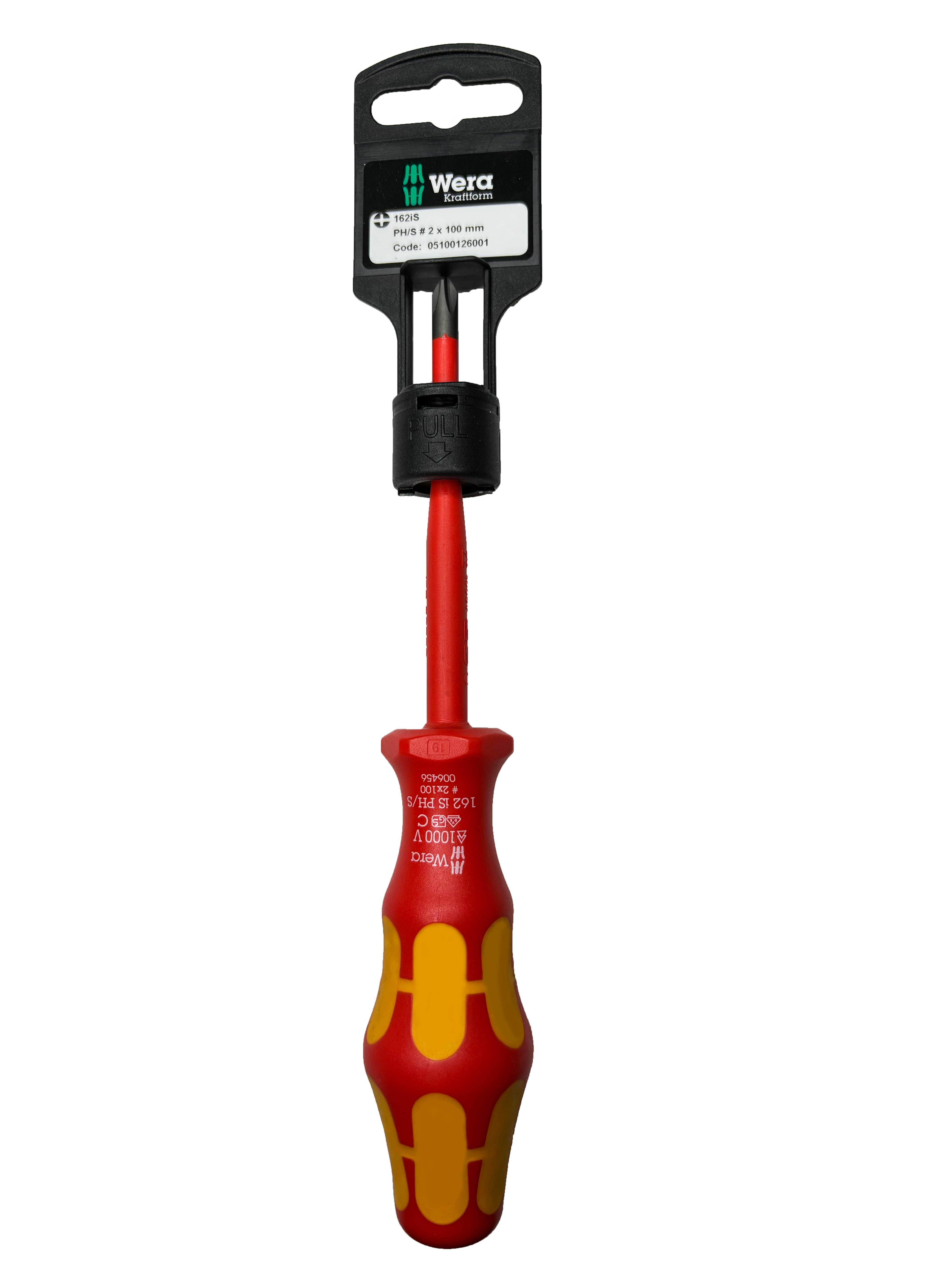 Wera 162IS PH/S # 2 X 100 MM HANG-TAG VDE INSULATED SCREWDRIVER 05100126001