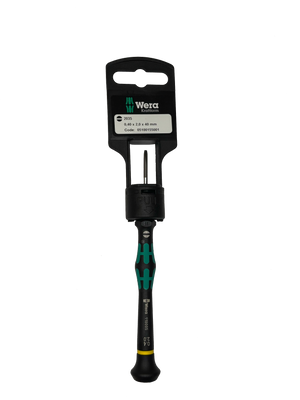 Wera 2035   0,40 X 2,0 X 40 MM HANG-TAG MICRO S/DRIVER FOR SLOTTED SCREWS 05100155001