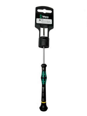 Wera 2035   0,50 X 3,0 X 80 MM HANG-TAG MICRO S/DRIVER FOR SLOTTED SCREWS 05100158001