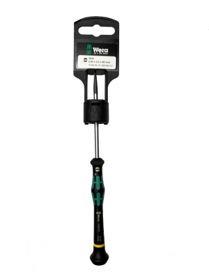 Wera 2035   0,60 X 3,5 X 80 MM HANG-TAG MICRO S/DRIVER FOR SLOTTED SCREWS 05100159001