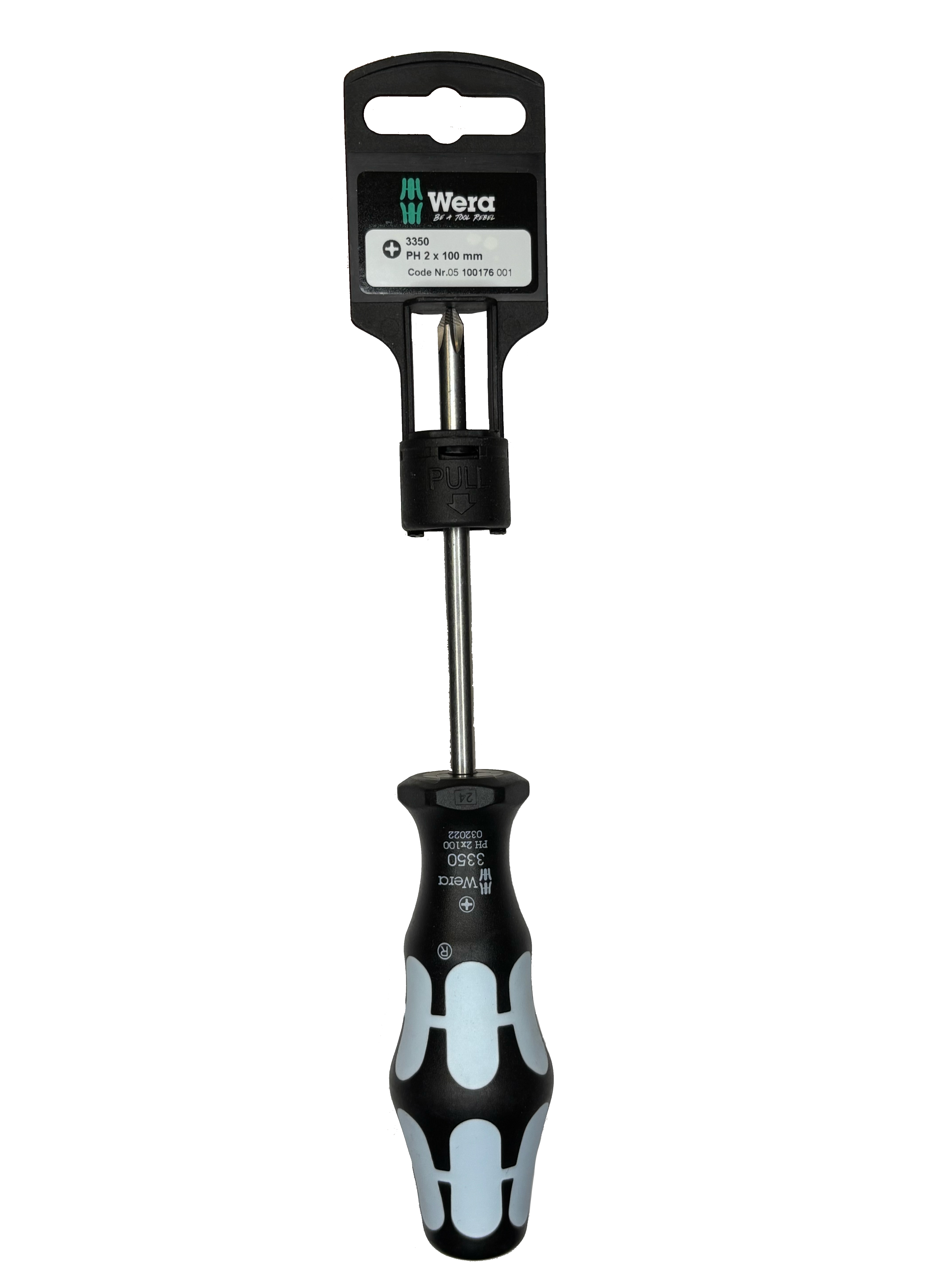 Wera 3350 PH 2 X 100 MM HANG-TAG S/DRIVER FOR PHILLIPS SCREWS 05100176001
