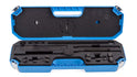 Professional bearing puller tool kit in a blue hard case with foam insert