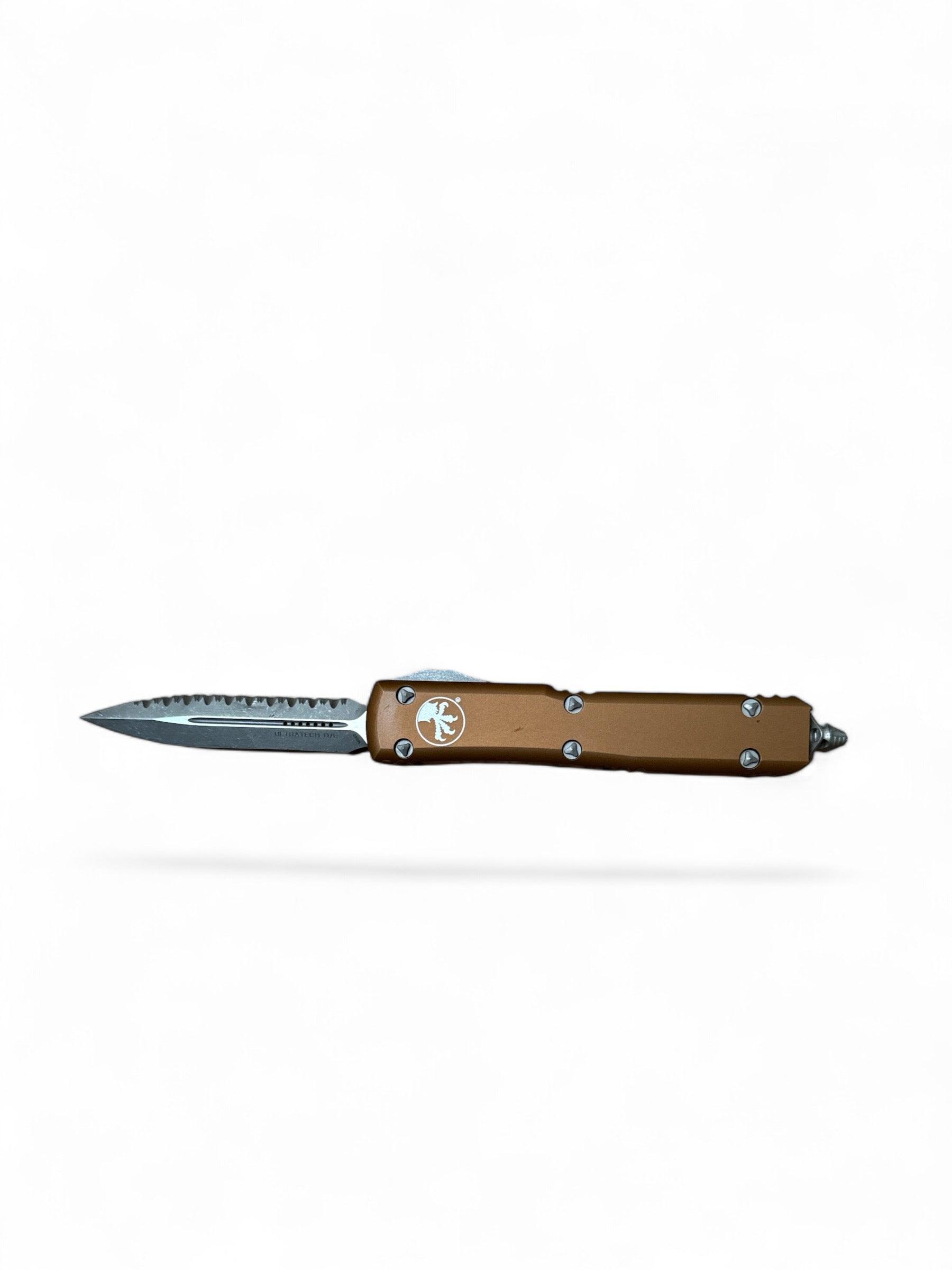 Microtech 122-12 APTA Ultratech D_E Tan Apocalyptic Full Serrated