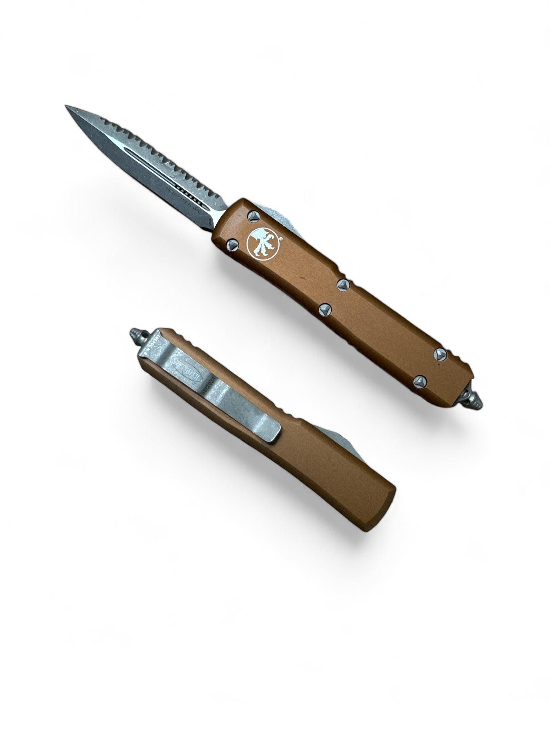 Microtech 122-12 APTA Ultratech D_E Tan Apocalyptic Full Serrated