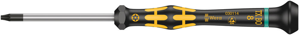 Wera 1567 TORX® BO ESD Kraftform Micro screwdriver for tamper-proof TORX® screws 05030114001