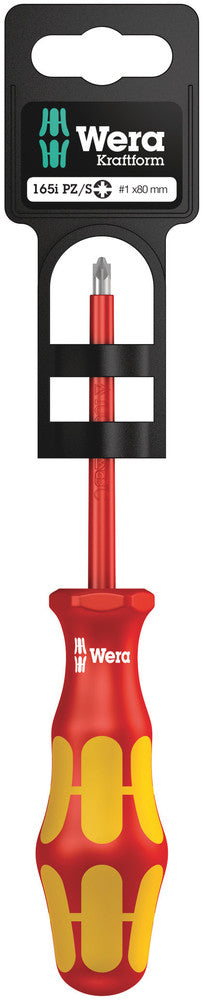 Wera 165 i PZ/S SB VDE Insulated screwdriver for PlusMinus screws (Pozidriv/slotted) 05100021001