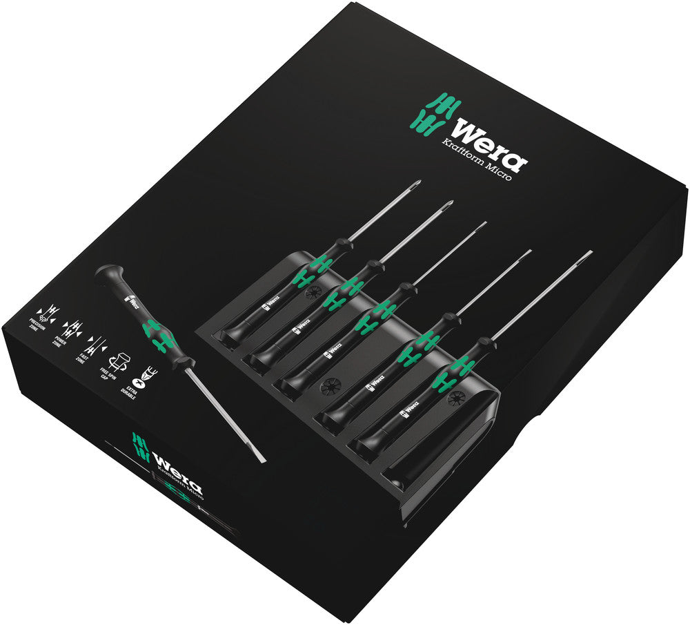 Wera 2035/6 A Screwdriver set and rack for electronic applications 05118150001