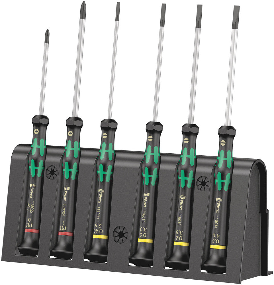 Wera 2035/6 B Screwdriver set and rack for electronic applications 05118152001