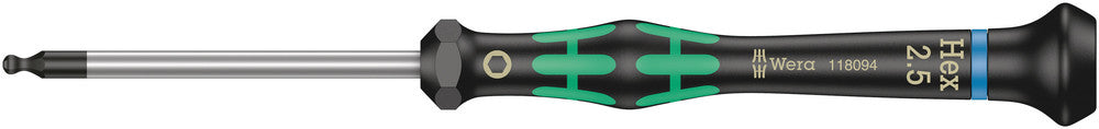 Wera 2052 Ball end hexagon screwdriver for electronic applications 05118094001