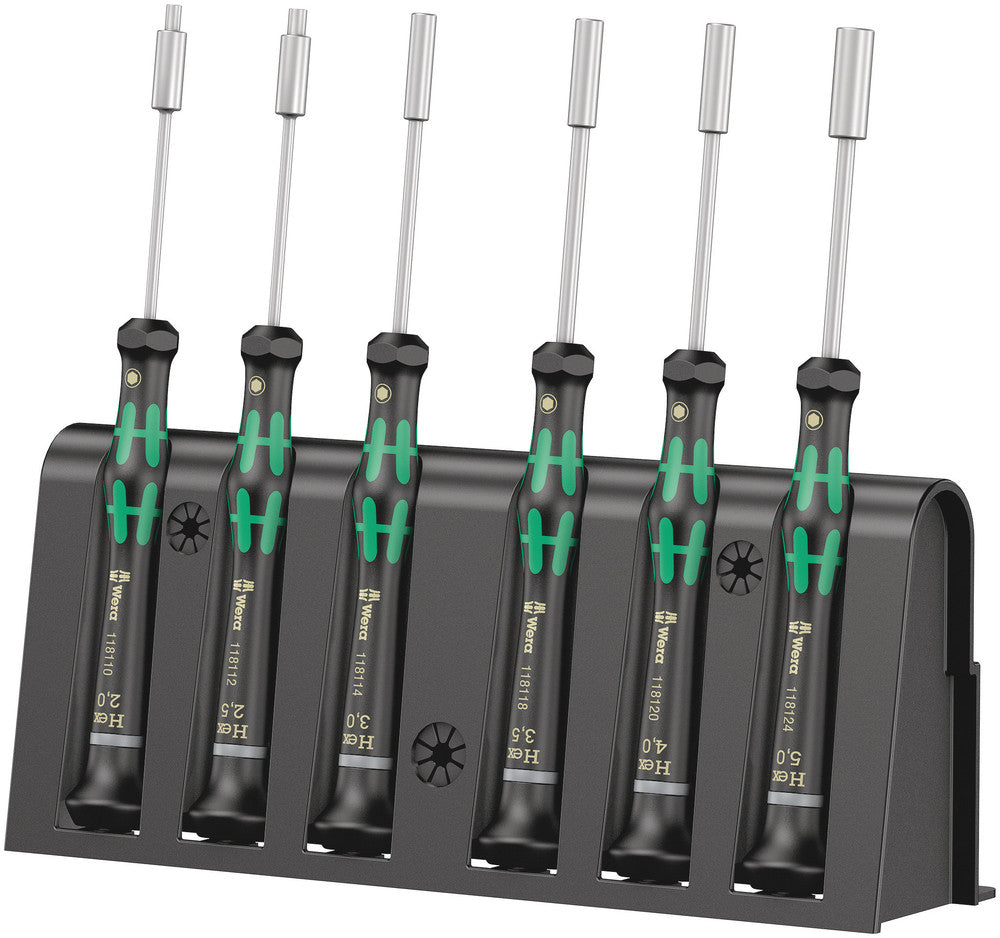Wera 2069/6 Screwdriver set and rack for electronic applications 05118158001