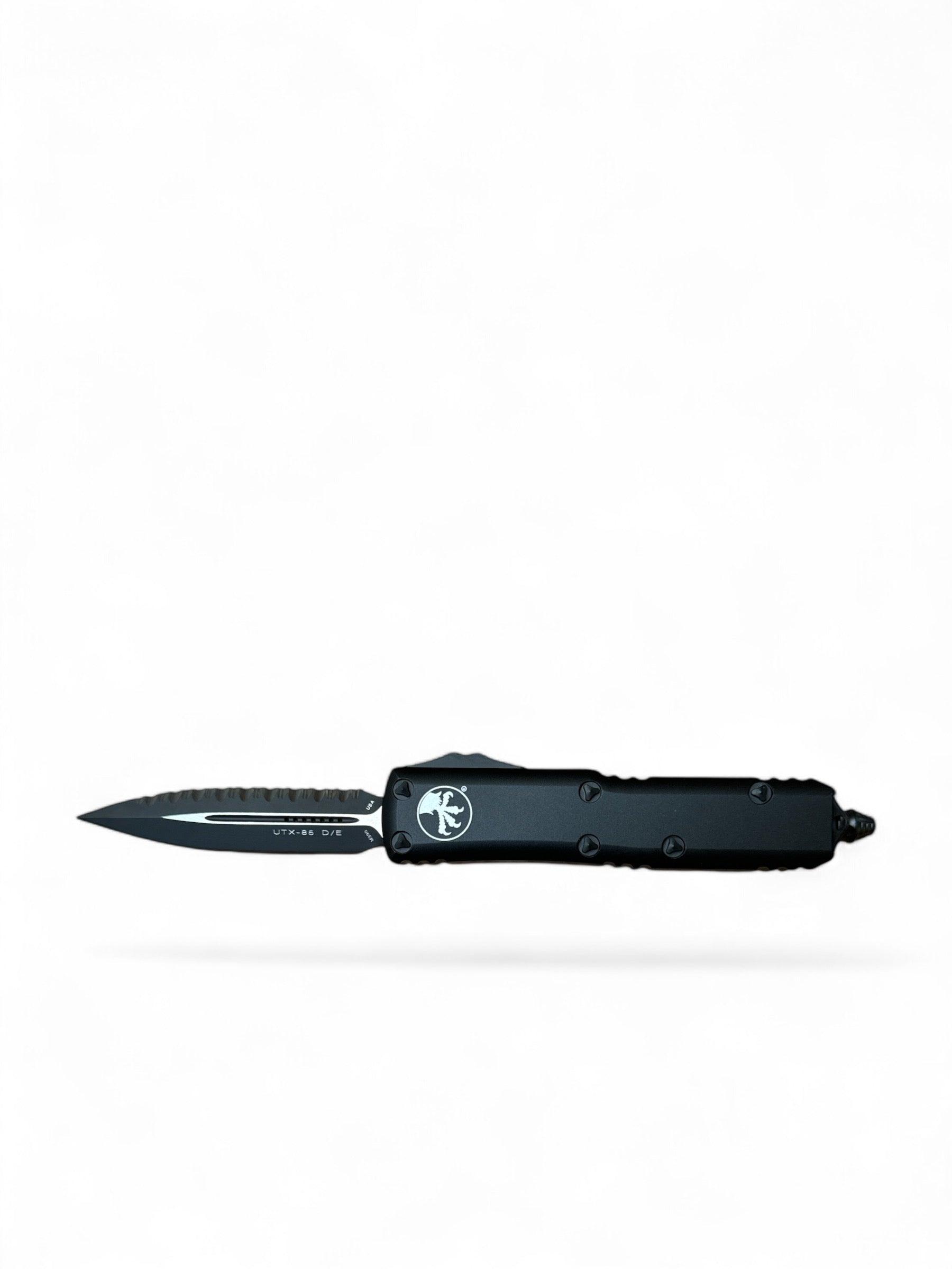 Microtech 232-3T UTX-85 D/E OTF Auto Knife Black Dagger (3.125" Black Serr)