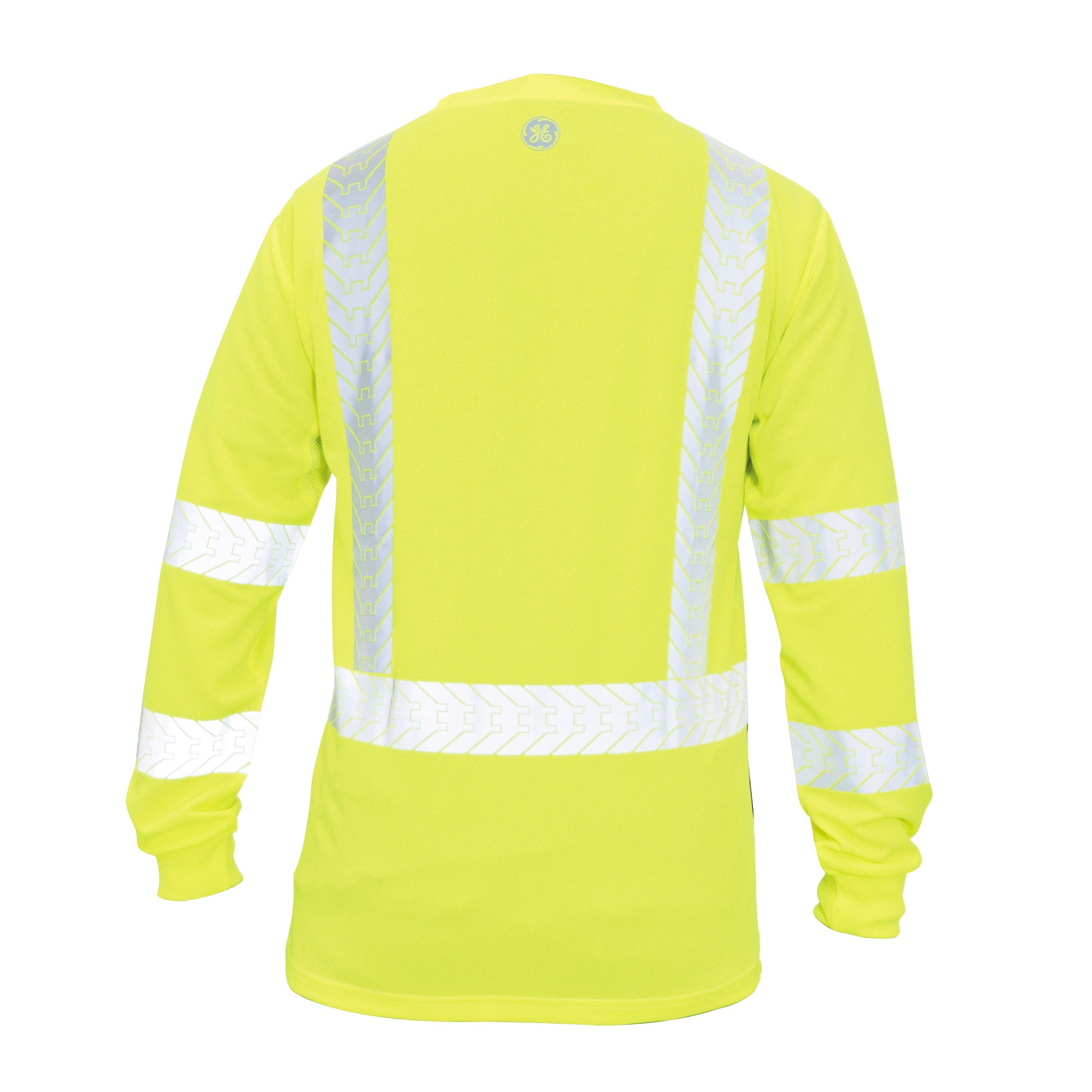 General Electric Hi-Vis Long Sleeve Shirt reflective, Breathable, Moisture Wicking, Green (GS114)