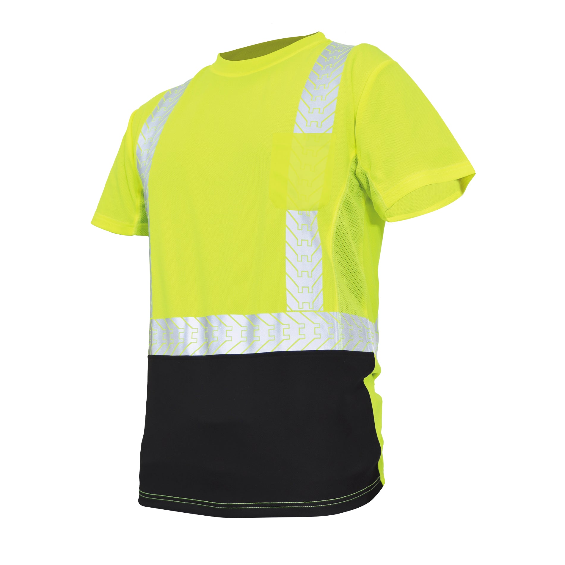 General Electric Hi-Vis Short Sleeve Shirt, Breathable, Moisture Wicking, Green (GS116)