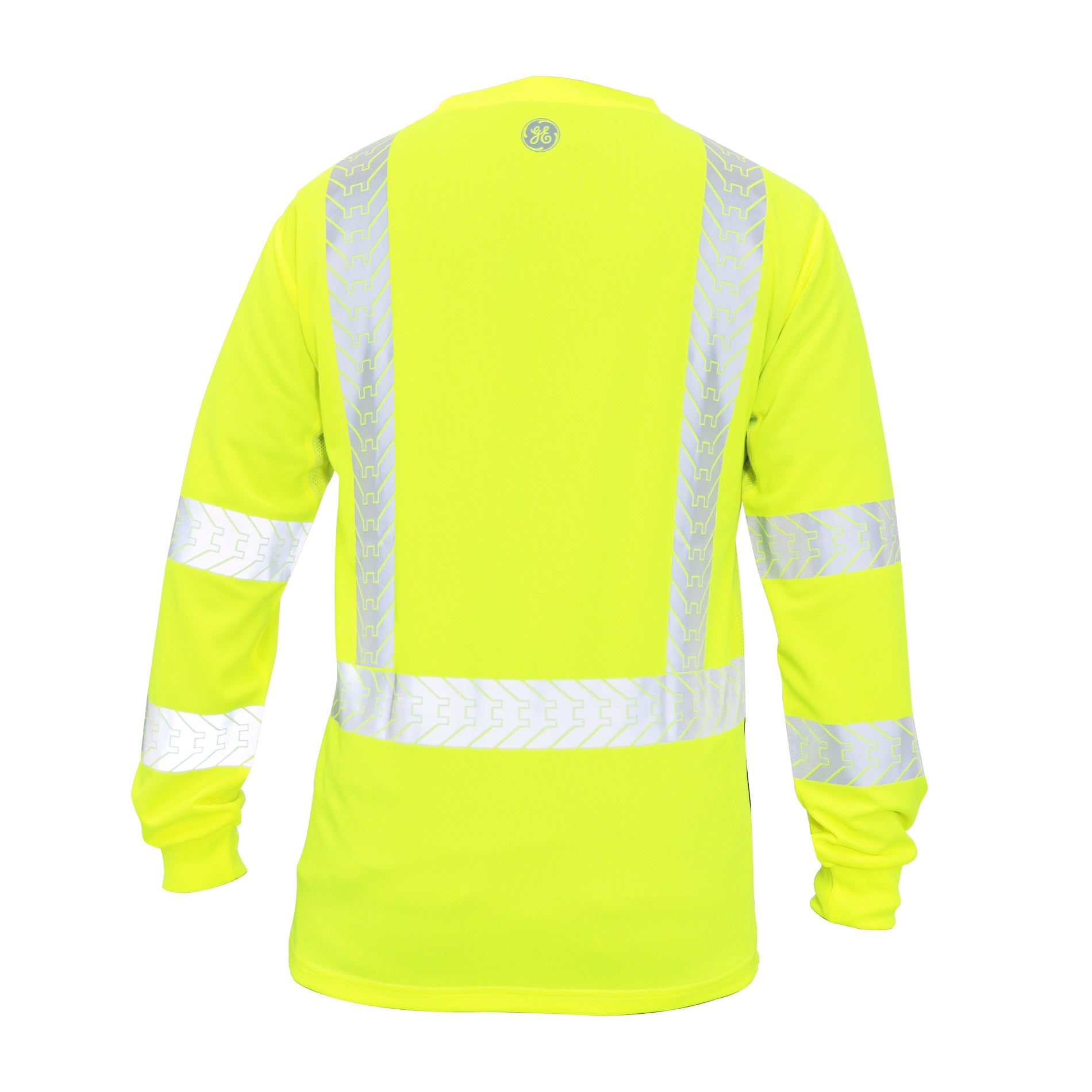 General Electric Hi-Vis Long Sleeve Shirt, Breathable, Moisture Wicking, Green (GS118)