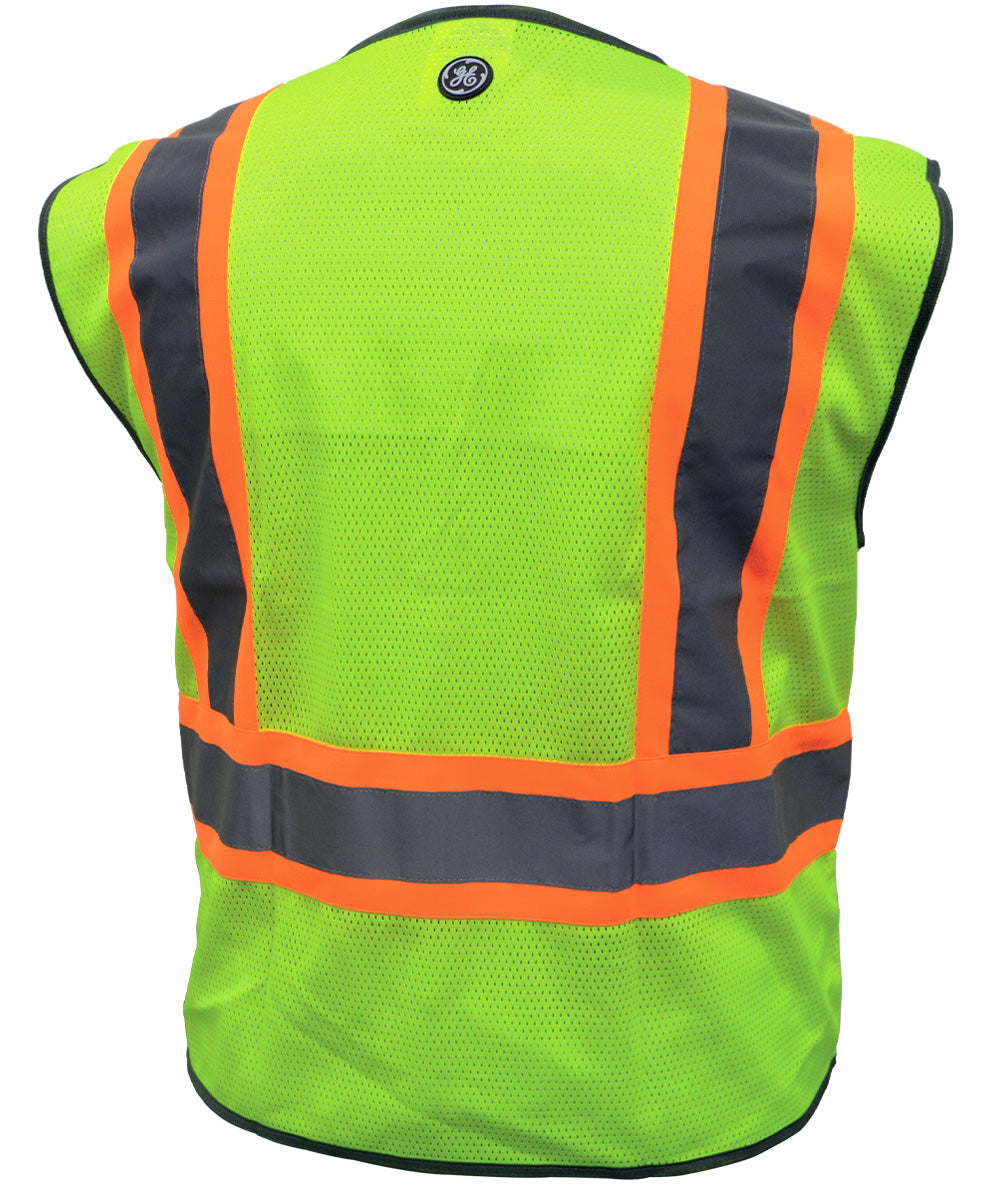 General Electric Safety Vest with Contrasting Trims – 2 Pockets (GV078)