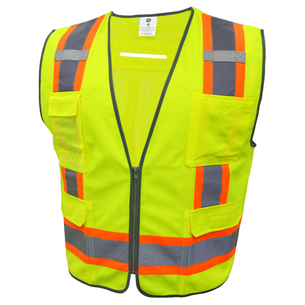 General Electric Safety Vest with Contrasting Trims – 8 Pockets (GV082)