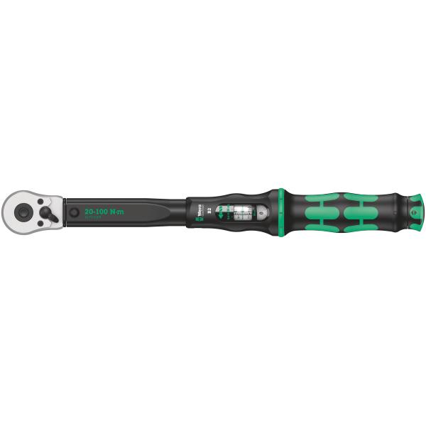 Wera Click-Torque B 2 torque wrench with reversible ratchet, 20-100 Nm (05075611001) - Apollo Industries 
