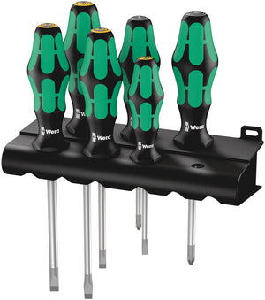 Wera 334/355/6 Rack Screwdriver set Kraftform Plus Lasertip and rack 05105656001