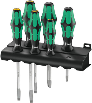 Wera 334/355 SK/6 Screwdriver set Kraftform Plus Lasertip and rack 05007681001