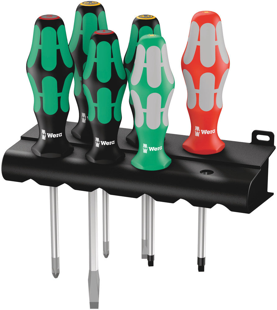 Wera 334/368/6 Screwdriver set and rack 05347778001