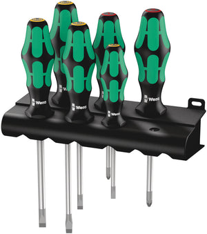 Wera 334/6 Rack Screwdriver set Kraftform Plus Lasertip and rack 05105650001