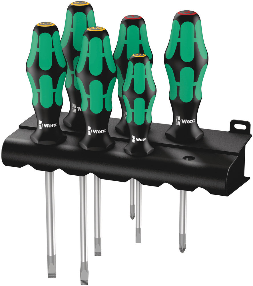 Wera 334/6 Rack Screwdriver set Kraftform Plus Lasertip and rack 05105650001