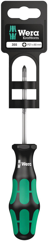 Wera 355 PZ SB Screwdriver for Pozidriv screws 05100056001