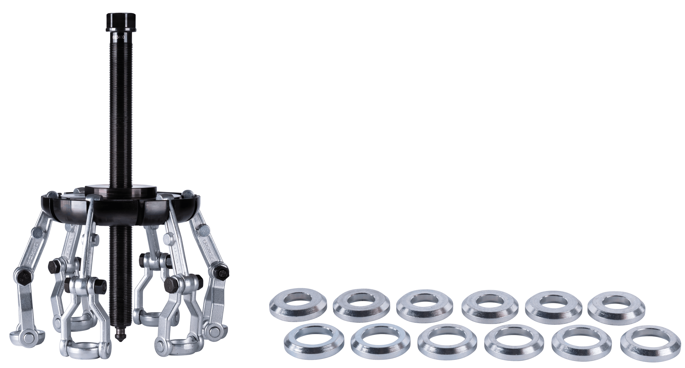 Kukko Wheel hub puller with disc crossbar and adjustable hooks - Apollo Industries llc