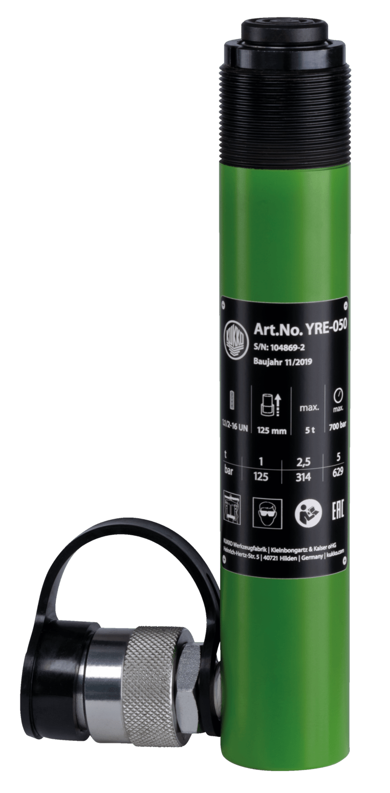 Kukko YRE-050 Hydraulic pressure cylinders with collar thread - Apollo Industries llc