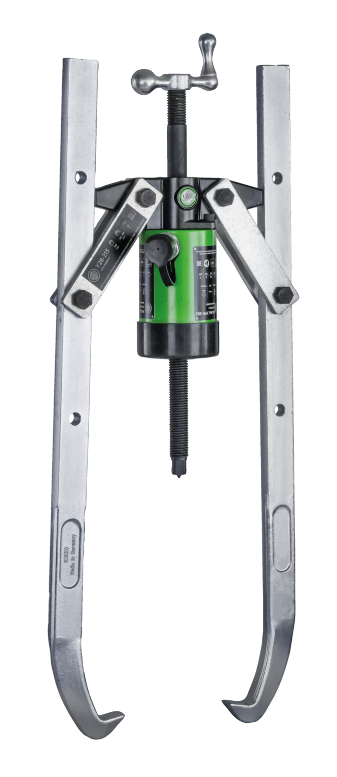 Kukko Y28-215 Hydraulic, 2-arm puller with adjustable clamping depth and hydraulic hollow piston cylinder for pump drive (high tractive force up to 45 t) - Apollo Industries llc
