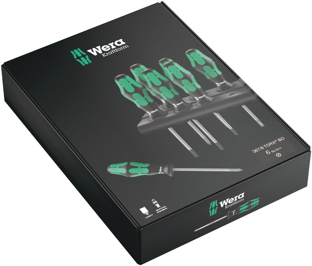 Wera 367/6 TORX® BO Kraftform Screwdriver set and rack 05138250001