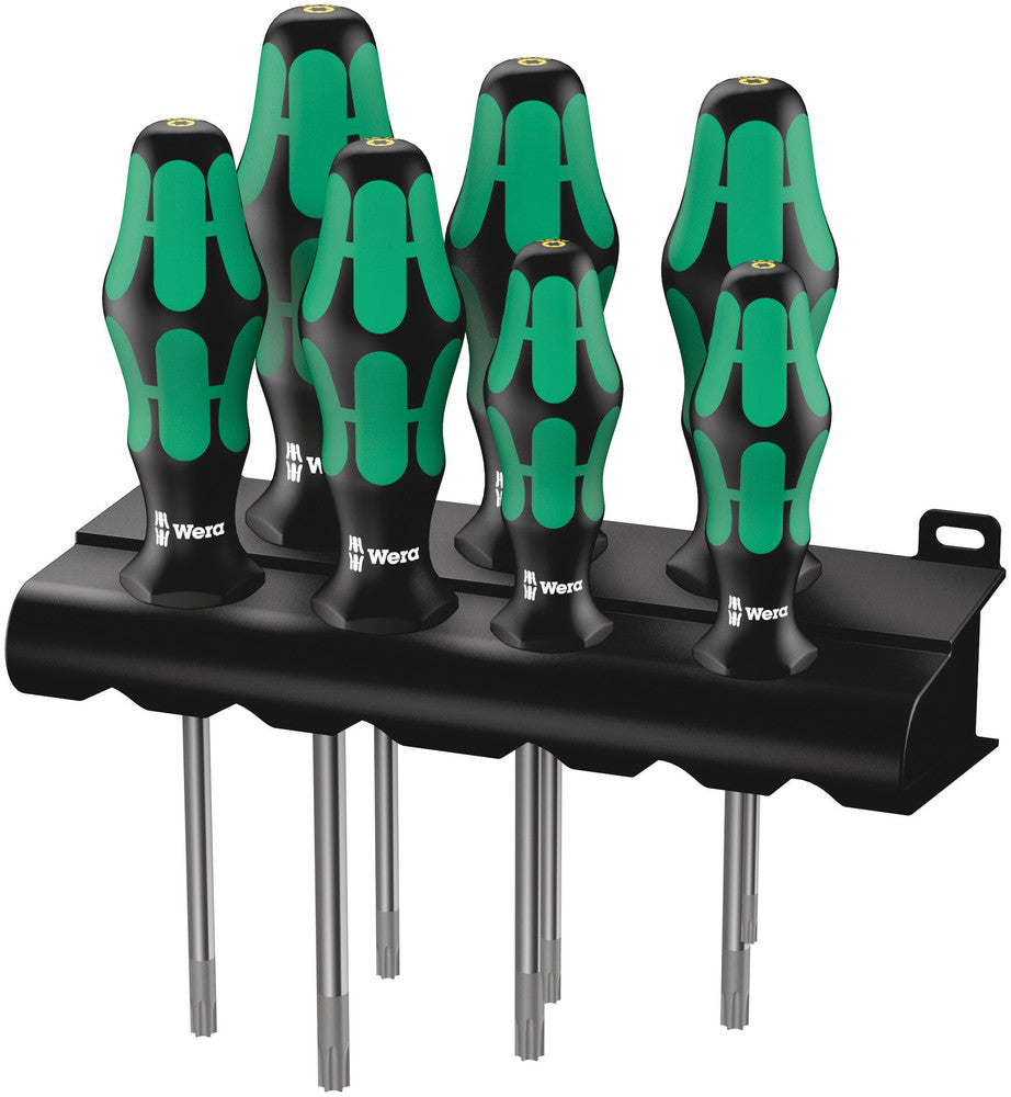 Wera 367/7 TORX® HF Kraftform Plus Screwdriver set with holding function and rack 05223161001