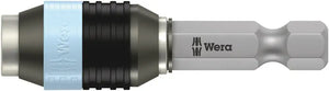Wera quick-release magnetic bit holder with textured black grip and metal extension