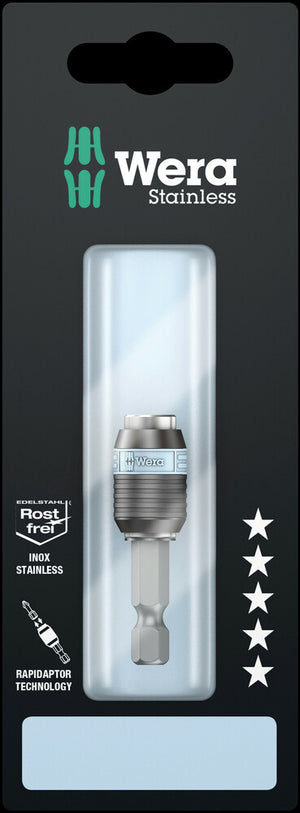 Wera 3888/4/1 K SB Rapidaptor Universal Bit Holder, stainless 05073616001