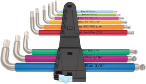 Wera 3950/9 Hex-Plus Multicolour Imperial Stainless 1, imperial, stainless steel 05022860001